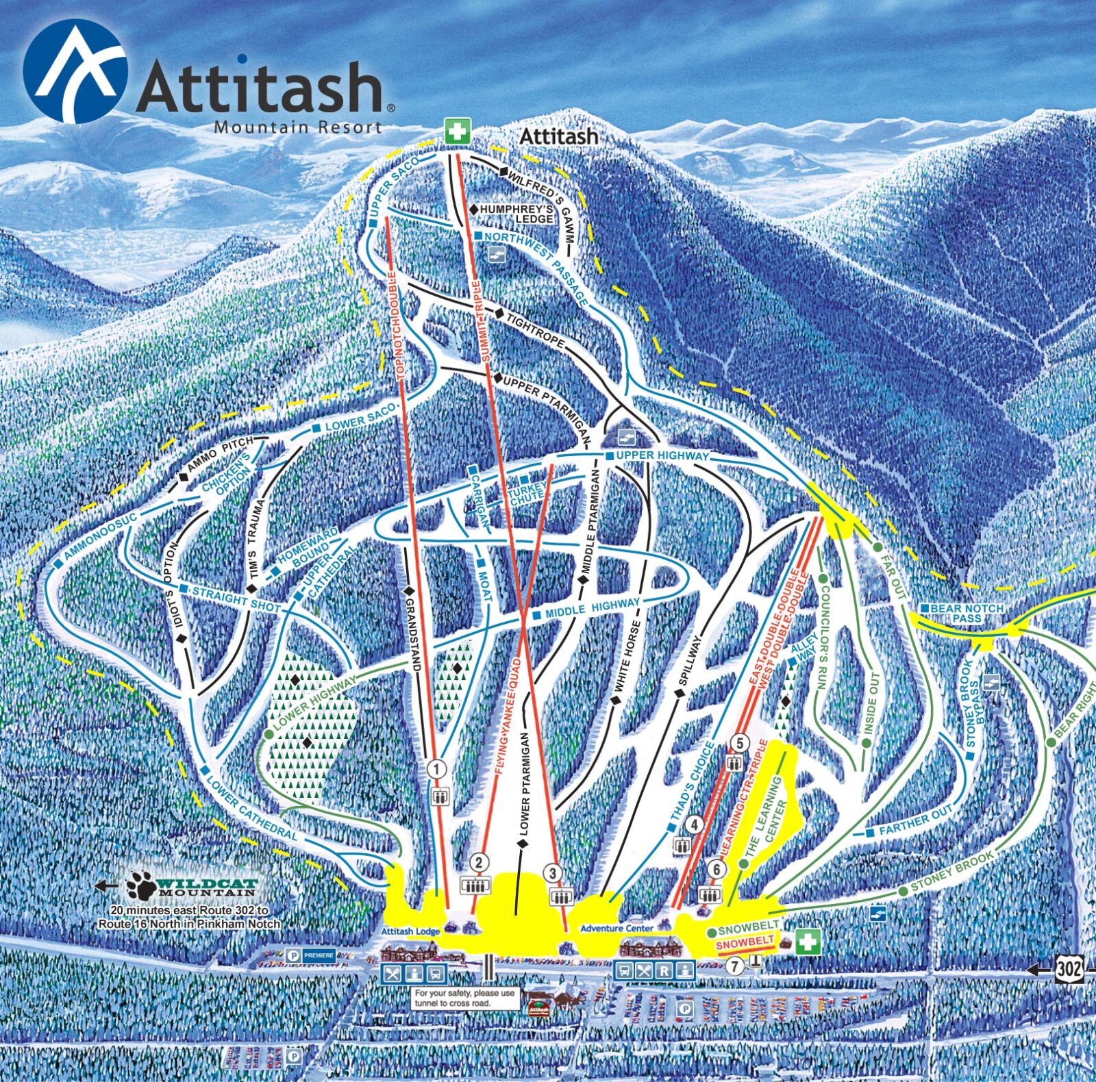 Map of ski runs.