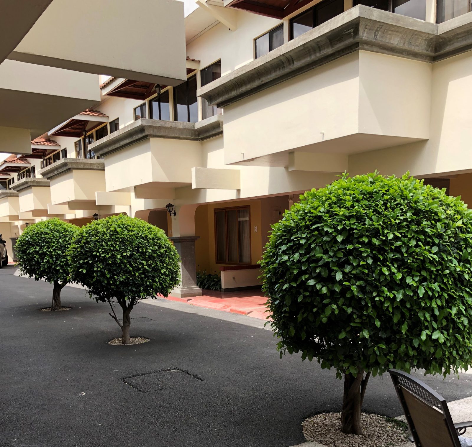 Resort courtyard.