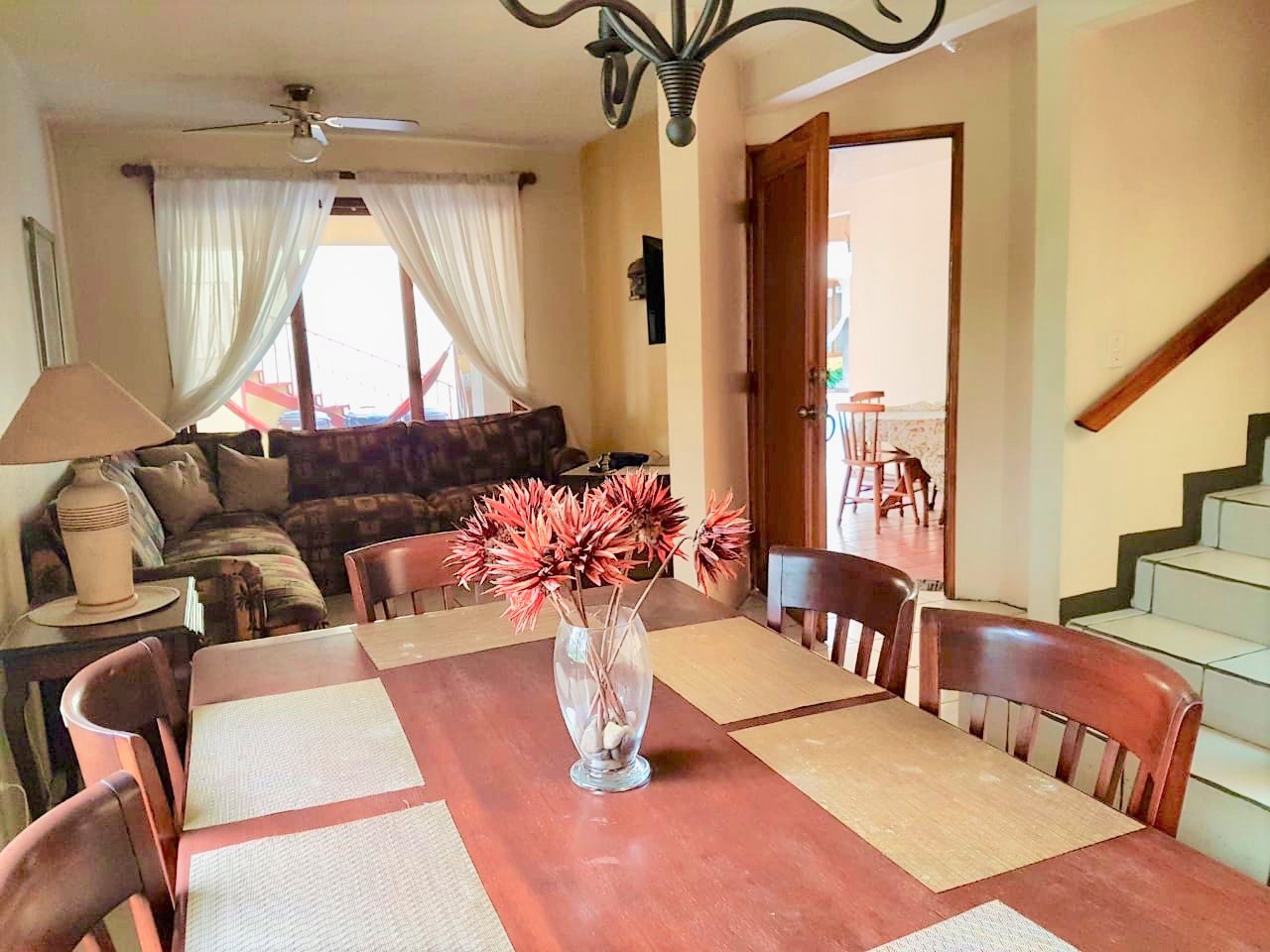 Living and dining room.