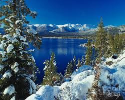Lake Tahoe in winter.
