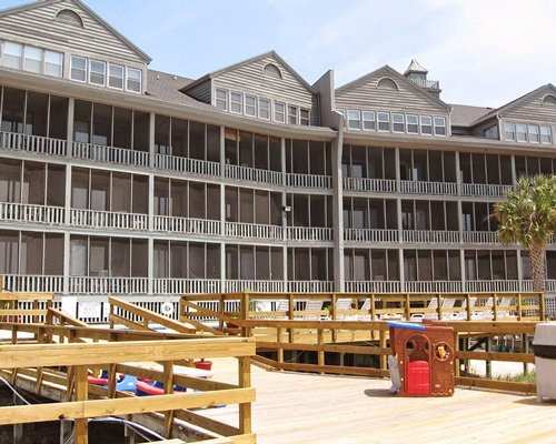 Seawatch Inn balconies facing the beach.